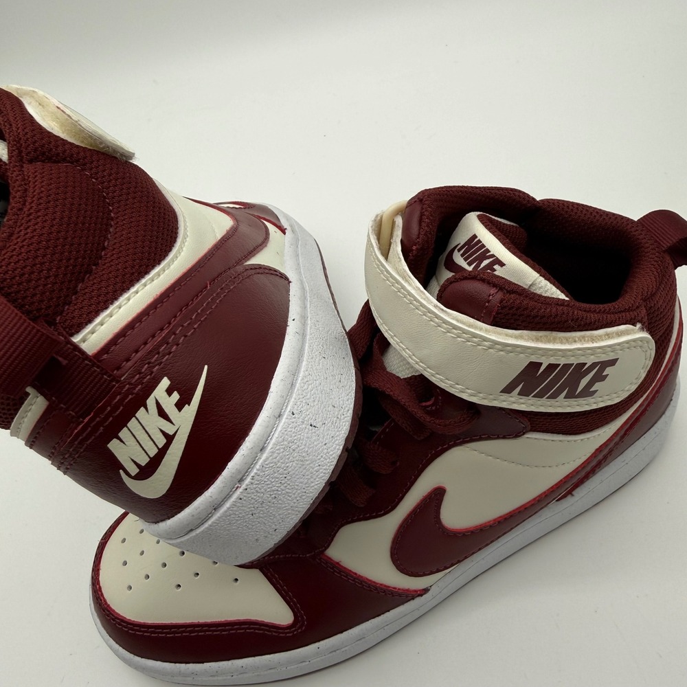 Nike Court Borough Mid 2 Kids 5.5Y Burgundy CD7782-013 Excellent Sneaker
